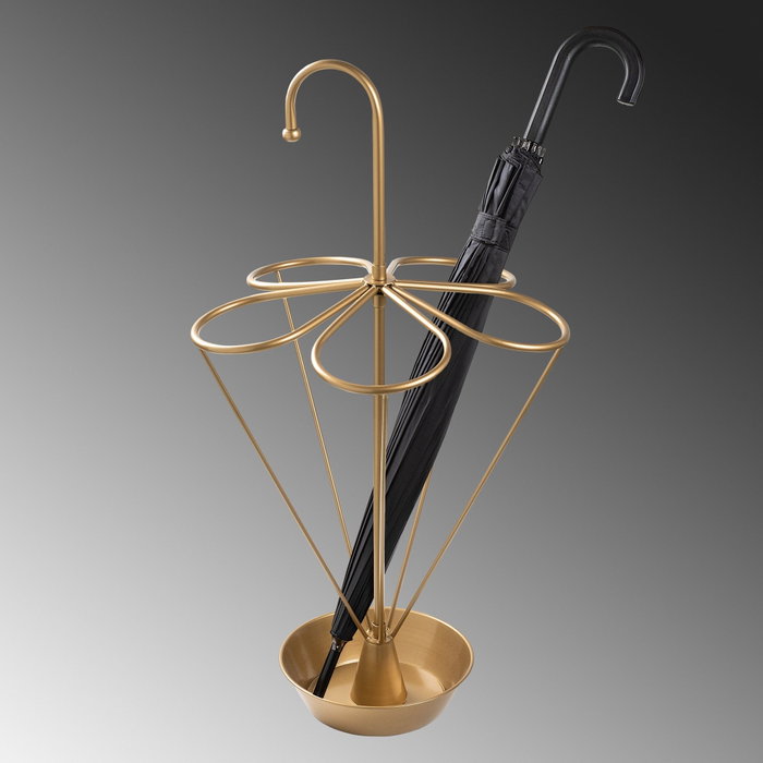 Aberto Design Paragüero de Metal Dorado